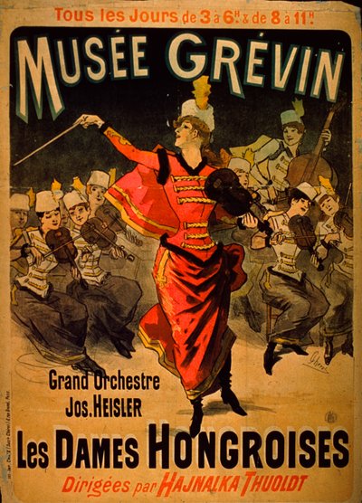 Maďarské dámy v Musée Grévin, 1888 od Jules Cheret