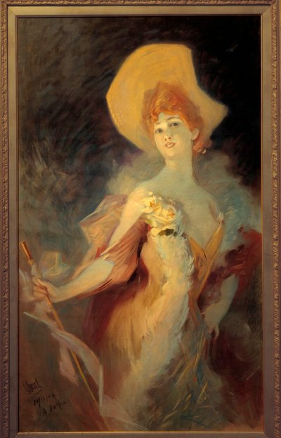 Portrét komičky Arlette Dorgere Malba Julese Chereta (1836-1932) 1904 Nice, Musee Cheret. od Jules Cheret