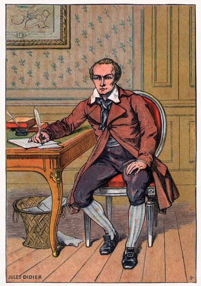 Andre Chenier, cca 1900 (rytina) od Jules Didier