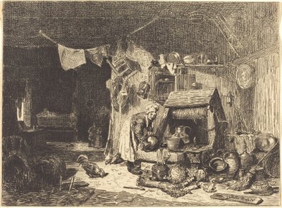 Interiér statku od Jules Dupré