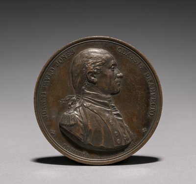 Medaile: John Paul Jones avers. od Jules Dupré