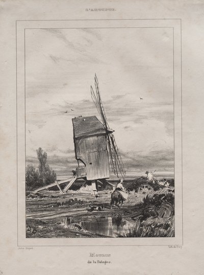 Mlýn v Sologne, Francie od Jules Dupré