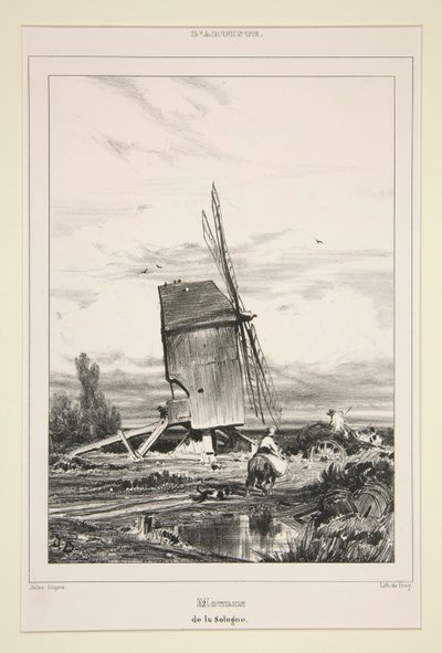 mlýn Sologne od Jules Dupré