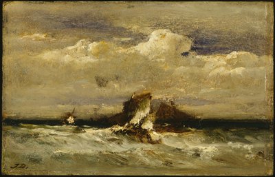 Seascape, c.1868-81 (olej na komerčně chráněném panelu) od Jules Dupré