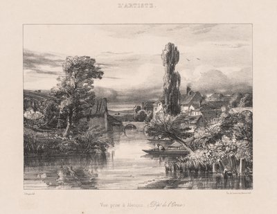 Pohled na Alençon od Jules Dupré