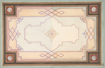 Návrh na strop, druhá polovina 19. století. Tvůrci: Jules-Edmond-Charles Lachaise, Eugène-Pierre Gourdet. od Jules Edmond Charles Lachaise and Eugène Pierre Gourdet