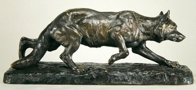Crouching Wolf (bronz) od Jules Edmond Masson