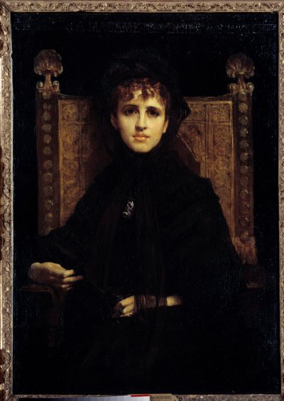 Portrét Madame Georges Bizet (1849-1926). Obraz Jules Elie Delaunay (1828 - 1891) od Jules Elie Delaunay