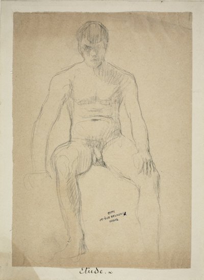Sedící akademický akt od Jules Elie Delaunay
