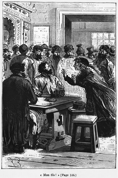 Můj synu! ilustrace z knihy "Michel Strogoff" od Julese Verna (1828-1905), vyryl Charles Barbant (zemř. 1922) Paříž, Hetzel od Jules Ferat