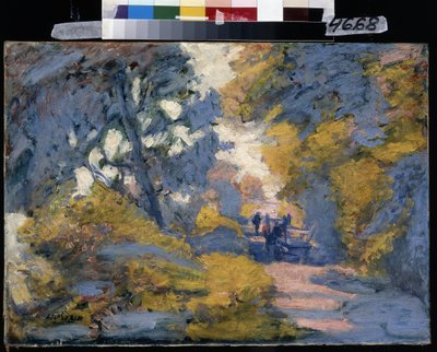 Slunečná cesta. Obraz Jules-Leon Flandrin (Jules Leon Flandrin od Jules Flandrin
