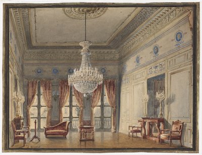Salon v Montpensierově křídle, Palais Royal od Jules Frédéric Bouchet