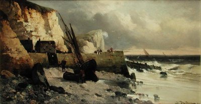 Rybolov z vlnolamu od Jules G Bahieu
