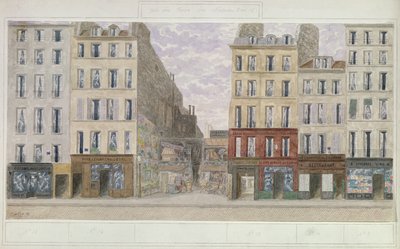 č. 8 až č. 16 rue du Four, Paříž, Francie, 1893 (wc na papíře) od Jules Gaildrau