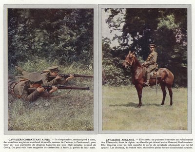 Pěší bojová kavalérie, anglická kavalérie od Jules Gervais Courtellemont