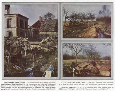Charleville hřbitov, La Tranchee du 2e de Ligne, v Sabliere od Jules Gervais Courtellemont