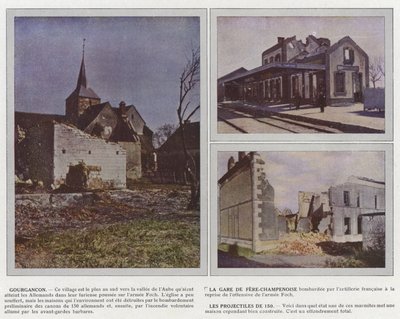 Gourgancon, La Gare de Fere-Champenoise, Les Projectiles de 150 od Jules Gervais Courtellemont