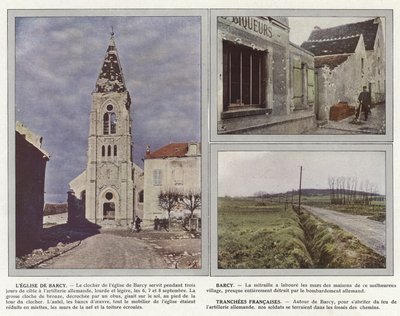 Kostel Barcy, Barcy, Tranchees Francaises od Jules Gervais Courtellemont