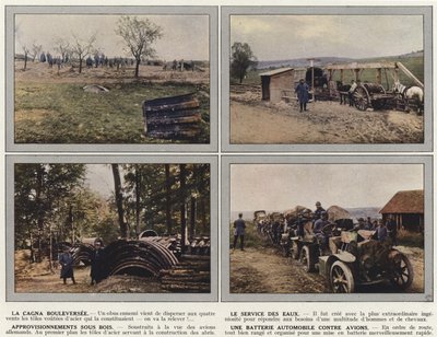 La Cagna rozrušený, vodní oddělení, zásoby pod dřevem, autobaterie proti letadlům od Jules Gervais Courtellemont