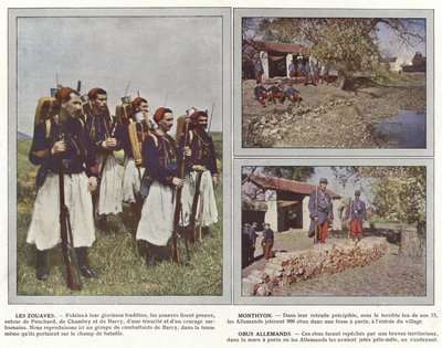 Zouaves, Monthyon, německé granáty od Jules Gervais Courtellemont