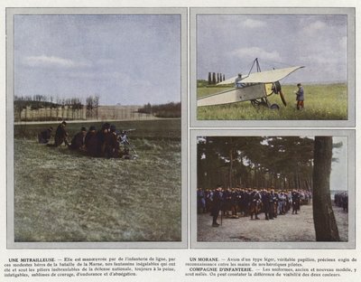 Kulomet, Morane, Pěší rota od Jules Gervais Courtellemont