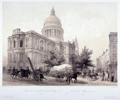 Katedrála svatého Pavla, Londýn, c1855 od Jules Louis Arnout
