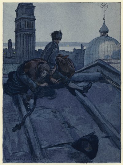 Ilustrace k pamětem Casanovy (barevná litografie) od Jules Marie Auguste Leroux