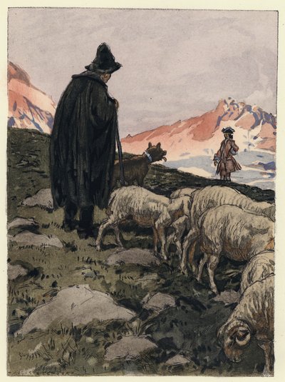 Ilustrace k pamětem Casanovy (barevná litografie) od Jules Marie Auguste Leroux