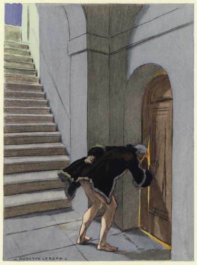 Ilustrace k pamětem Casanovy (barevná litografie) od Jules Marie Auguste Leroux