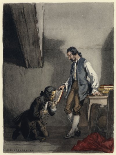 Ilustrace k pamětem Casanovy (barevná litografie) od Jules Marie Auguste Leroux
