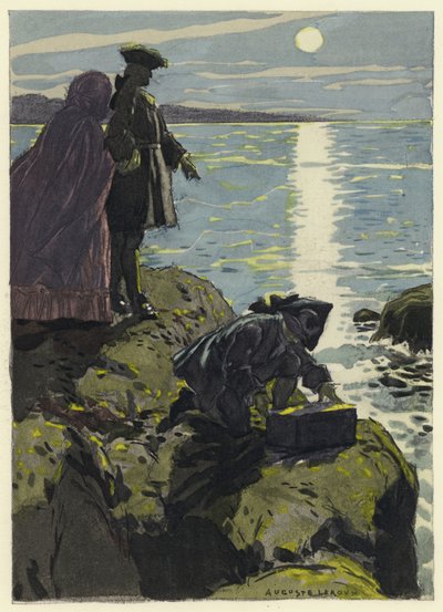 Ilustrace k pamětem Casanovy (barevná litografie) od Jules Marie Auguste Leroux