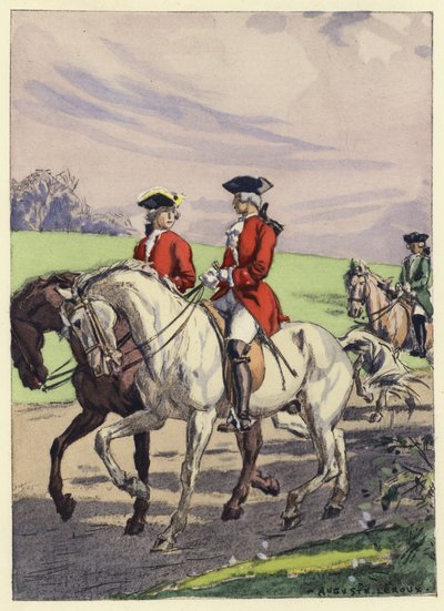Ilustrace k pamětem Casanovy (barevná litografie) od Jules Marie Auguste Leroux