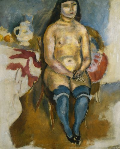 Asiat v modrých punčochách; Asiat v modrých punčochách, 1922 od Jules Pascin