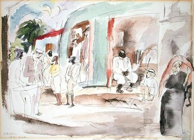 Havana (akvarel na papíře) od Jules Pascin