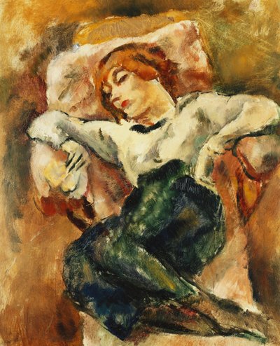 Hermine odpočívá; Hermine Reposant, 1916 od Jules Pascin