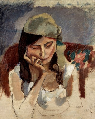 Dáma s turbanem. Obraz Julese Pascina (1885-1930) od Jules Pascin