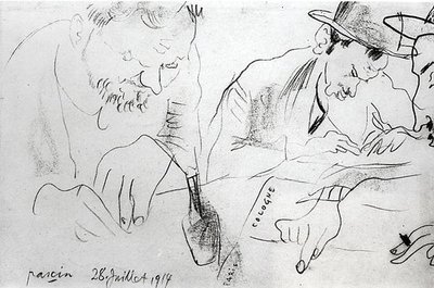 Paříž-Kolín nad Rýnem od Jules Pascin