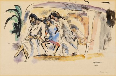 Siesta, 1915 (záchod je papír) od Jules Pascin