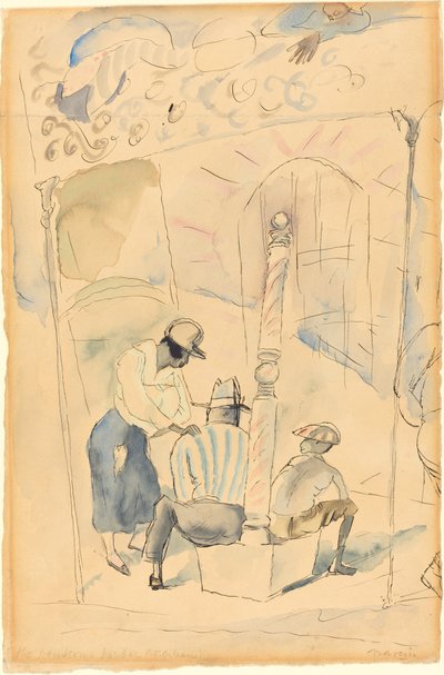 Pohledný holič od Jules Pascin