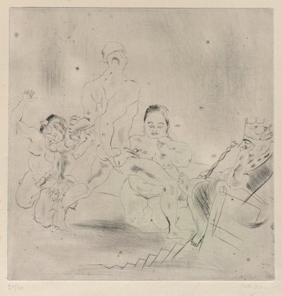 Šalamounův soud od Jules Pascin