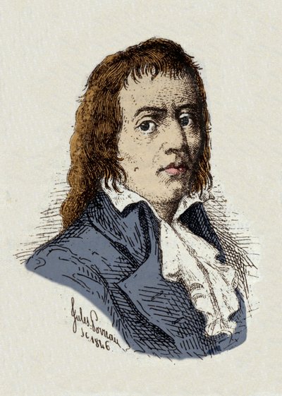 Francouzská revoluce: „Portrét Francoise Babeufa dit Gracchus (1760-1797) revoluční“ kresba Julese Porreaua od Jules Porreau