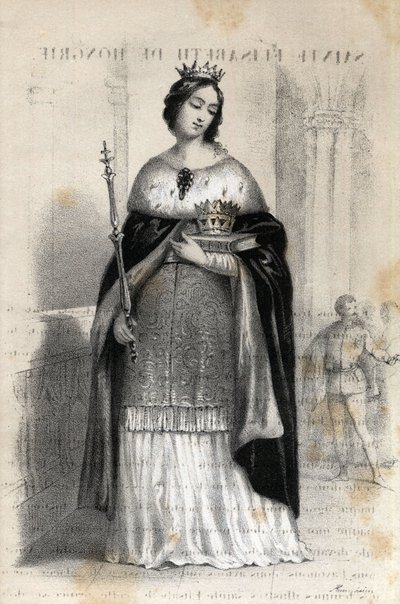 Portrét svaté Alžběty Uherské (1207 - 1231) od Jules and Raunheim Hermann David