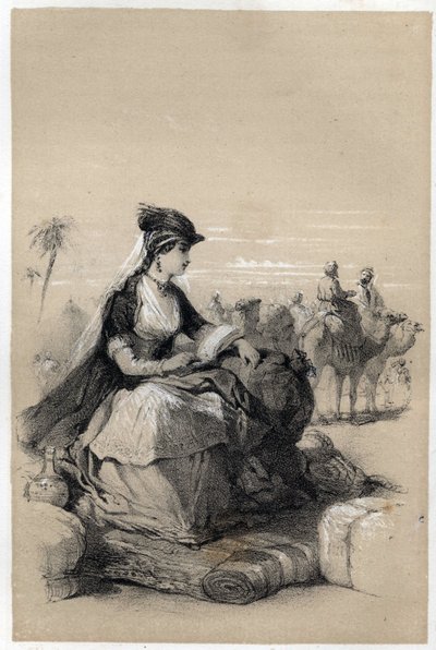 Portrét Lady Mary (Marie) Wortley Montagu (Wortley-Montagu) (26. května 1689 - 21. srpna 1762), britský spisovatel. od Jules and Raunheim Hermann David
