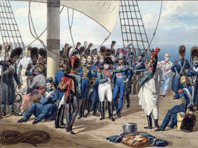 Napoleon se vrací z ostrova Elba - Vernet, Jules (1792-1843) - 1815 - Akvarel na papíře - 26,2x34,7 - Soukromá sbírka od Jules Vernet