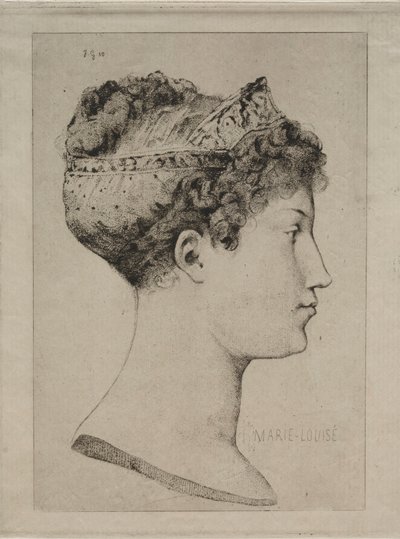 Marie Louise v profilu, 1860. od Jules de Goncourt