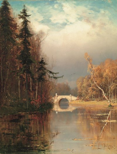 Park na podzim, 1893 od Juli Julievich Klever