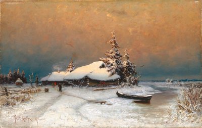 Zimní západ slunce, 1887 od Juli Julievich Klever