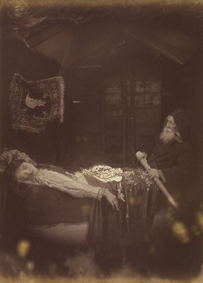 Elaine „a mrtví“ se nechali unášet proudem a stoupali vzhůru s přívalem vody. od Julia Margaret Cameron