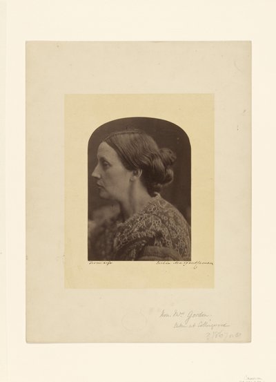 Ctihodná paní Gordonová / Caroline Emilia Mary Hershel od Julia Margaret Cameron