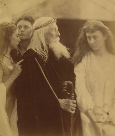 Král Lear přiděluje své království svým třem dcerám, 1872. od Julia Margaret Cameron